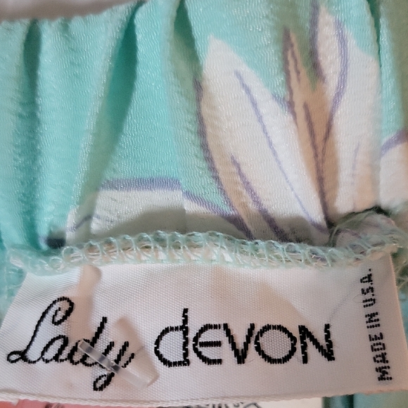 Pleated Blue and Green Midi Skirt for Casual Resort Wear - Picture 2 of 9